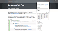 Desktop Screenshot of codeblog.shawson.co.uk
