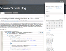 Tablet Screenshot of codeblog.shawson.co.uk